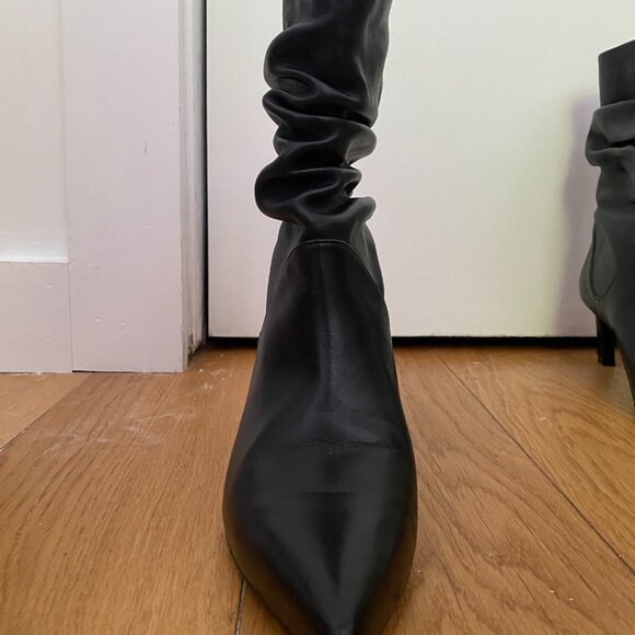 Stuart Weitzman Black Leather Ankle Boots with Heel Size 6 - Picture 5 of 16